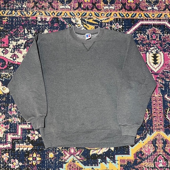 Vtg Russell Athletic Gray/Blue 90s Made in USA Sweatshirt Mens Size X-Large - Picture 1 of 1